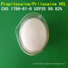 Cloridrato do propitocaine da pureza alta de USP / hidrocloro de Prilocaine / CAS HCl CAS 1786-81-8 anestésico API do Prilocaine